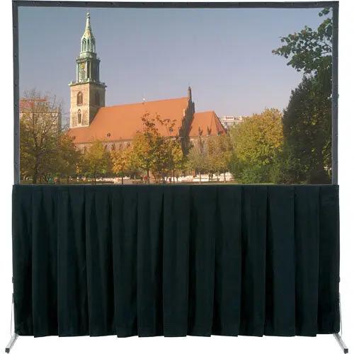 Da-Lite 39932 Fast-Fold Skirt, 86.5" x 138.5" Black Skirt Da-lite