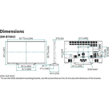 Sharp 8M-B70AU 70" 8K Display Sharp USA