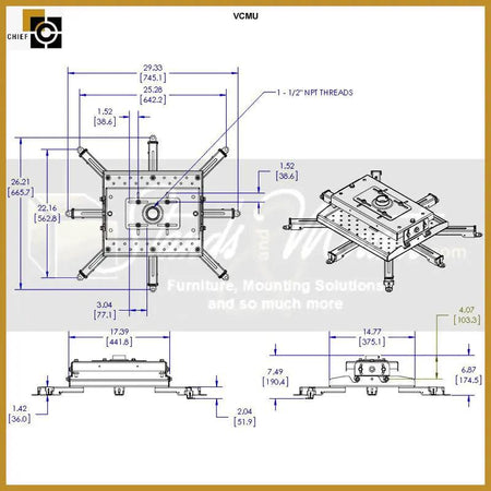 Chief VCMU Heavy Duty Universal Mount Chief MFG