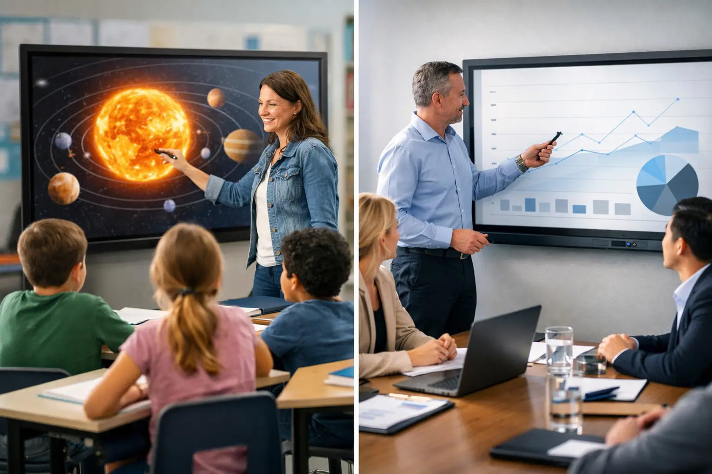 Interactive Displays for Classrooms and Meeting Rooms