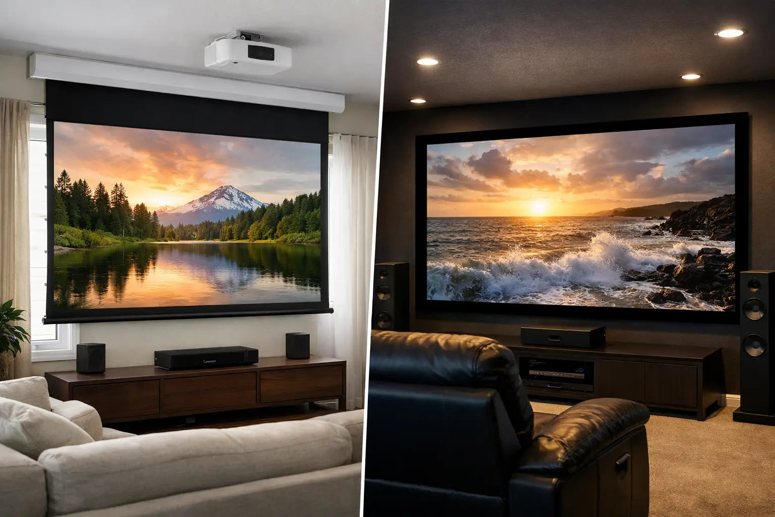 Motorized Screen vs Fixed Frame: Which Fits?