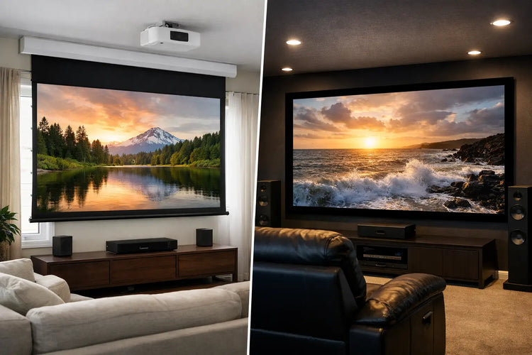 Motorized Screen vs Fixed Frame: Which Fits?
