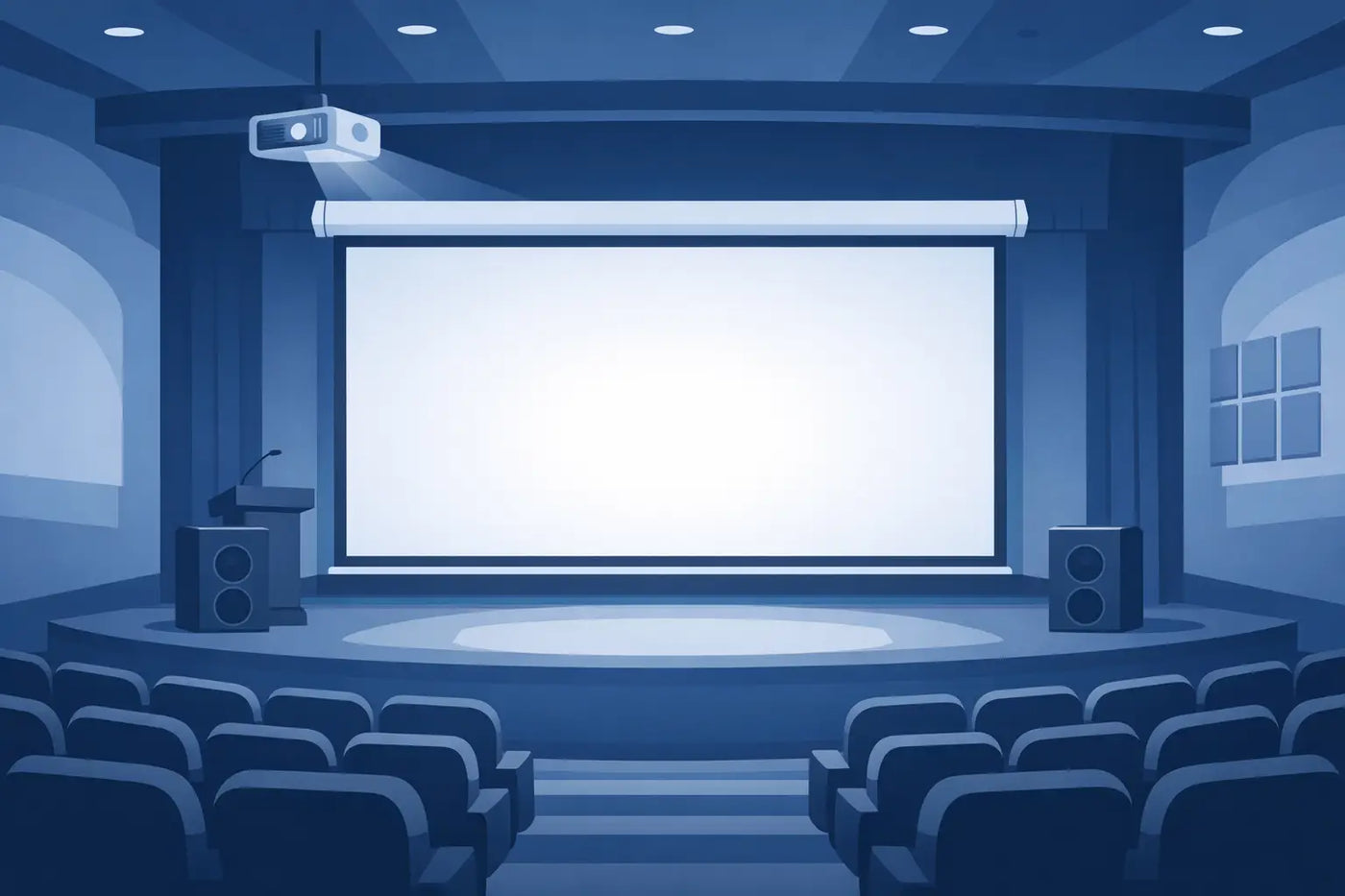 Motorized Projector Screen for Auditorium Use