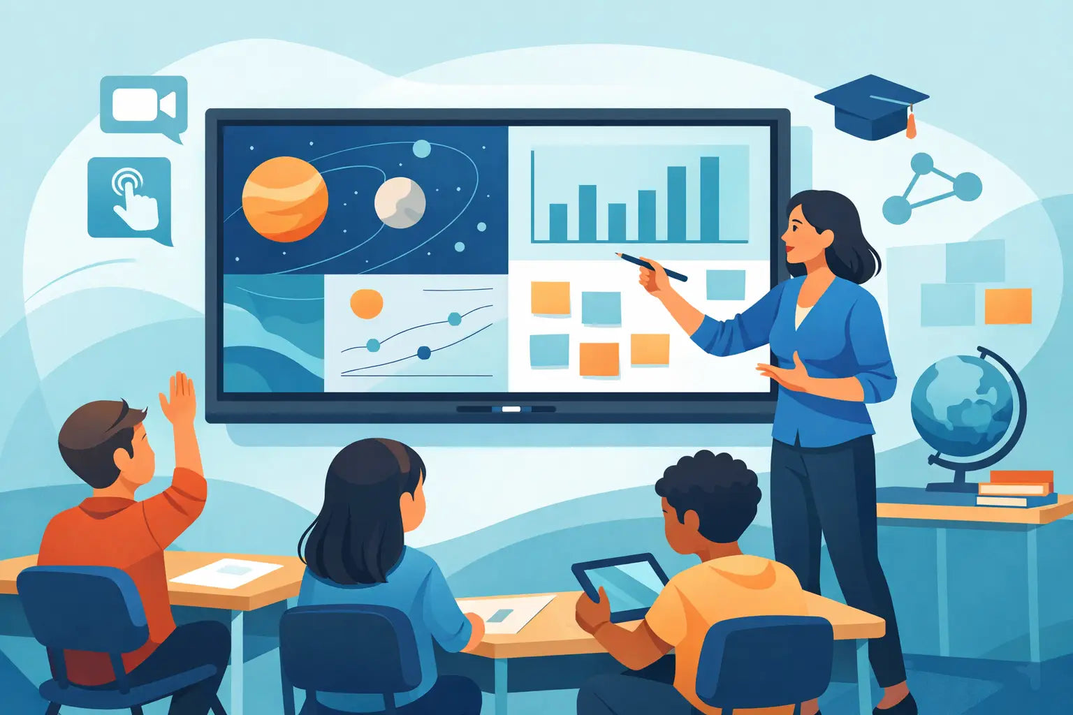 Interactive Flat Panel Display for Schools