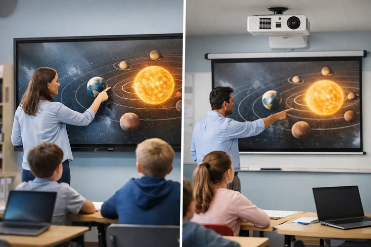 Interactive Flat Panel vs Projector for Schools