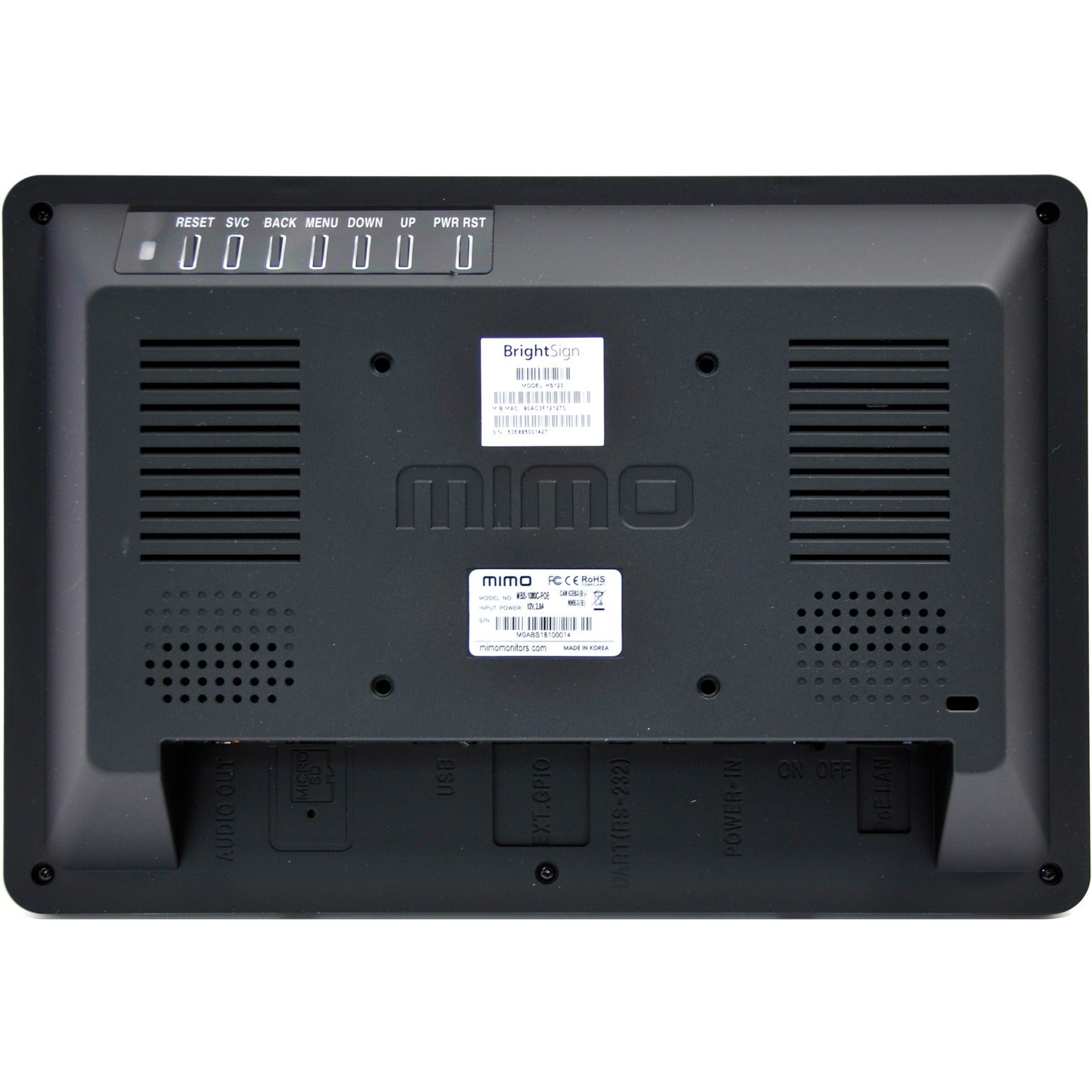 Mimo Vue MBS-1080C-POE 10.1" Touchscreen Digital Signage Display with BrightSign Built-In