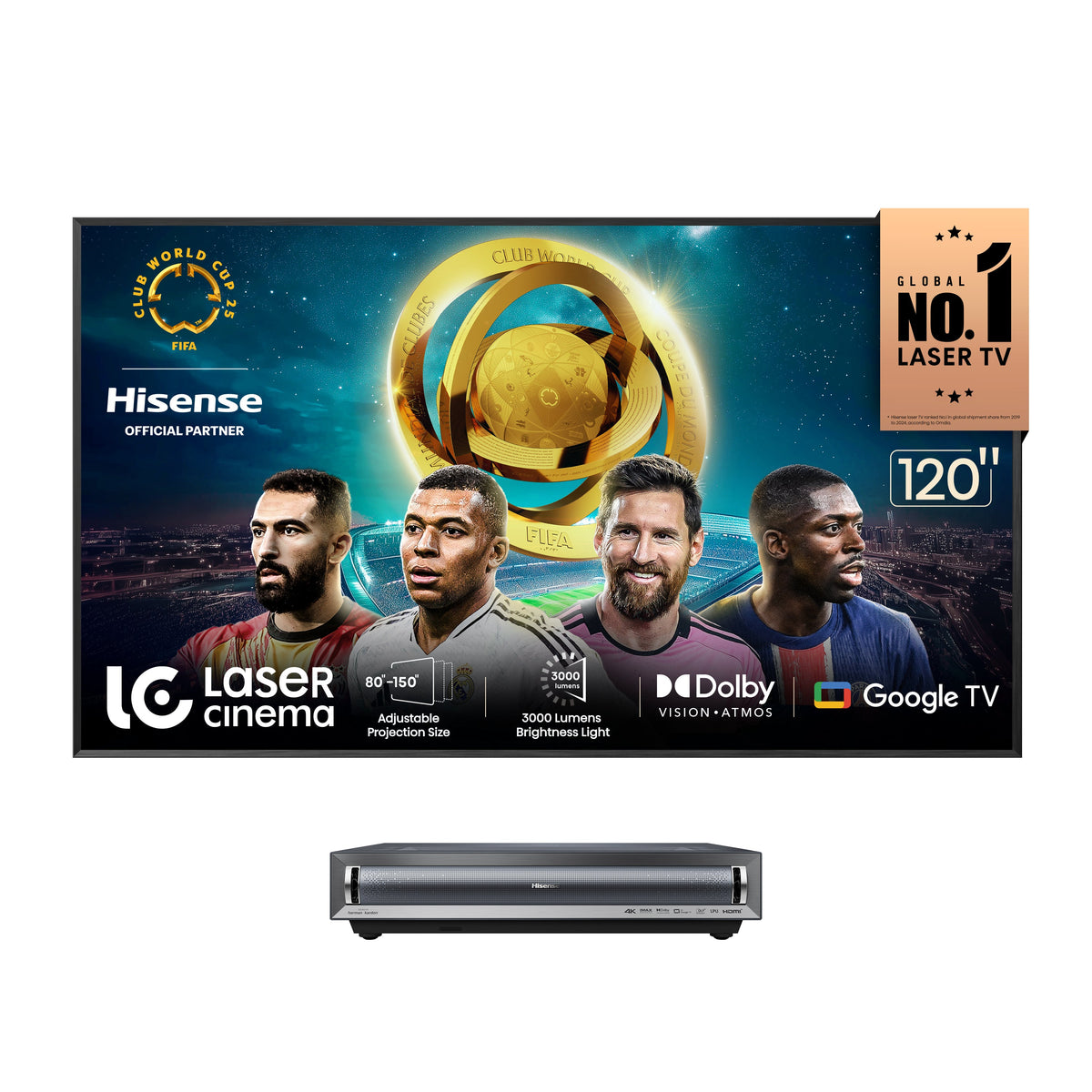Hisense PX3-PRO 3-Piece Bundle UST Laser Projector Home Theater