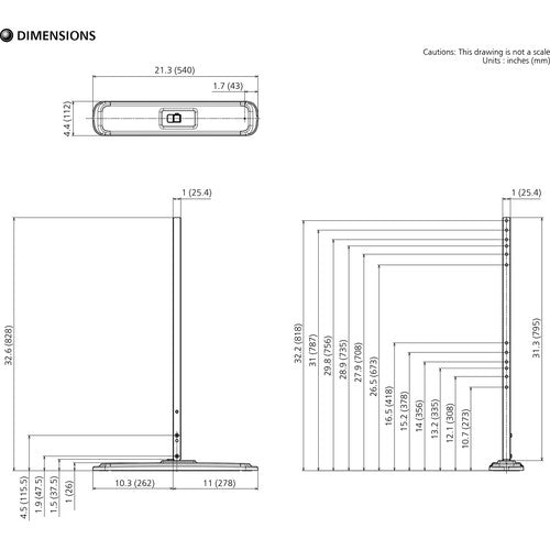 Panasonic TY-ST75PE9 Pedestal Stand for TH-75BQE1W, TH-70SF2HU & TH-80SF2HU Displays