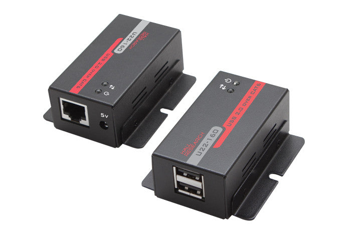 Hall Technologies USB 2.0 over UTP Extender with 2-Port Hub