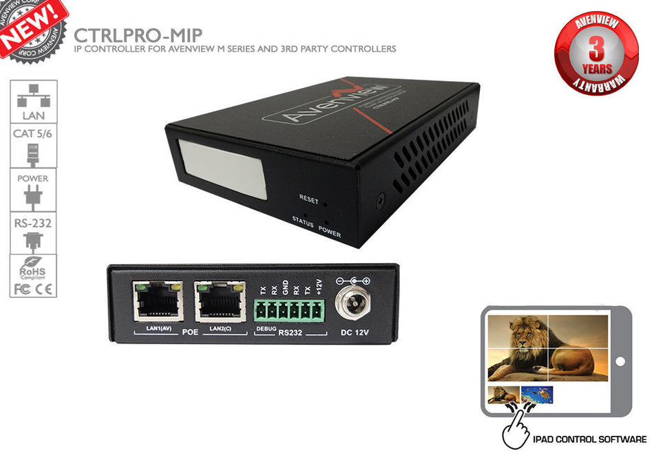 Avenview M-Series - IP Controller with Dual Cat5 and IPAD Control