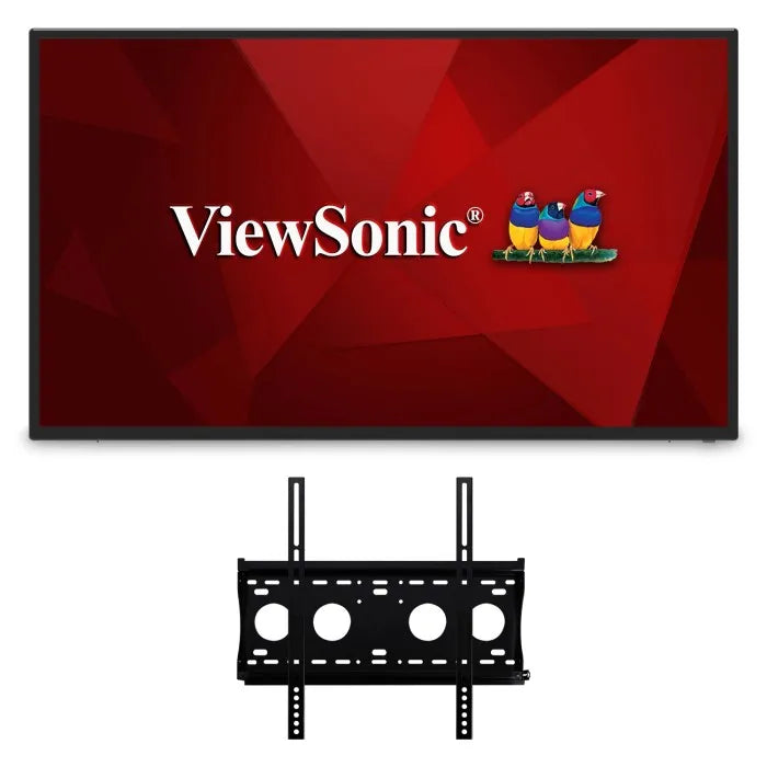 ViewSonic CDE4312-E1 42.5" 4K Wireless Presentation Display with Wall Mount Bundle