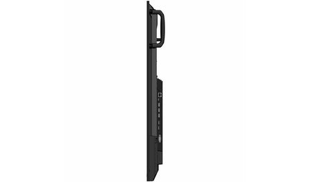 Side view of the ViewSonic CDE5514, a 55-inch 4K UHD commercial display featuring a sleek black design and a handle.