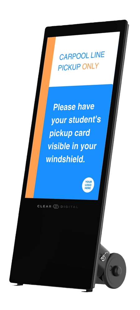 Clear Digital Evo Tall Mobile Digital Signage Display - Protech Projection Systems