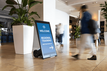 Clear Digital Evo Roll Series 43 - inch Portable Full HD Digital Signage Display - Protech Projection Systems