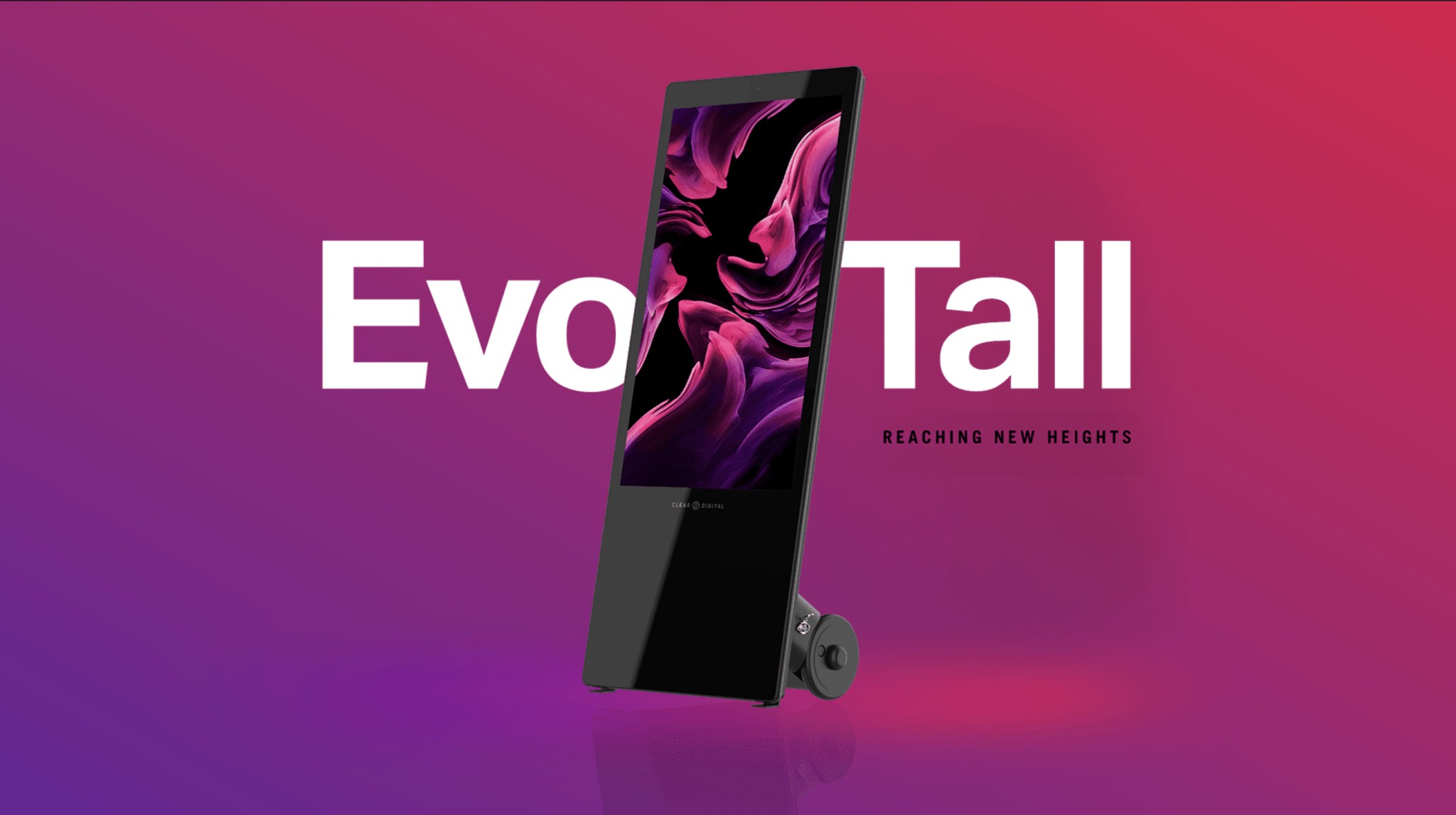 Clear Digital Evo Tall Mobile Digital Signage Display - Protech Projection Systems