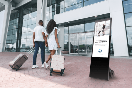 Clear Digital Evo Tall Mobile Digital Signage Display - Protech Projection Systems