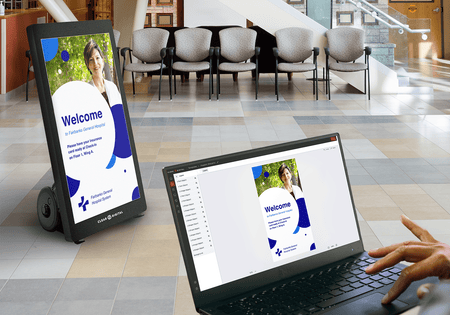 Clear Digital Evo Roll Series 43 - inch Portable Full HD Digital Signage Display - Protech Projection Systems