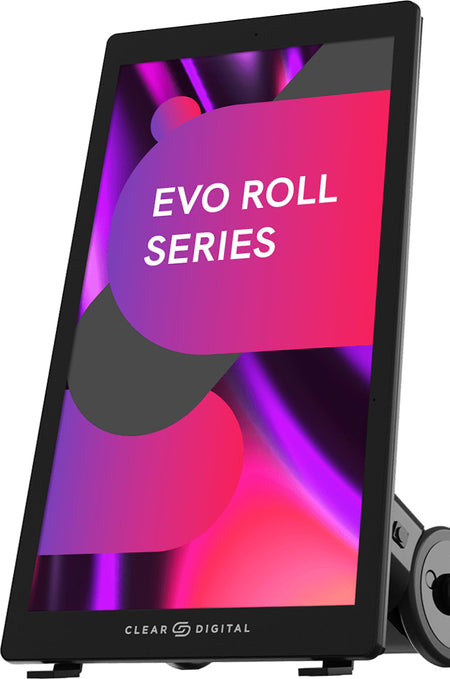Clear Touch 43-inch Evo Roll Portable Digital Signage Display, IP54 Rated, 1000 Nits