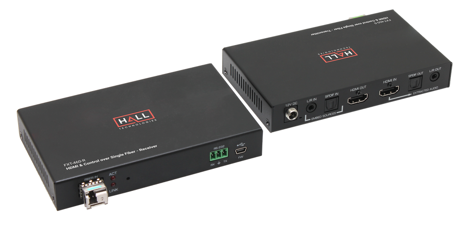 Hall Technologies FXT-460-R 4K HDMI 2.0 Fiber Optic Extender