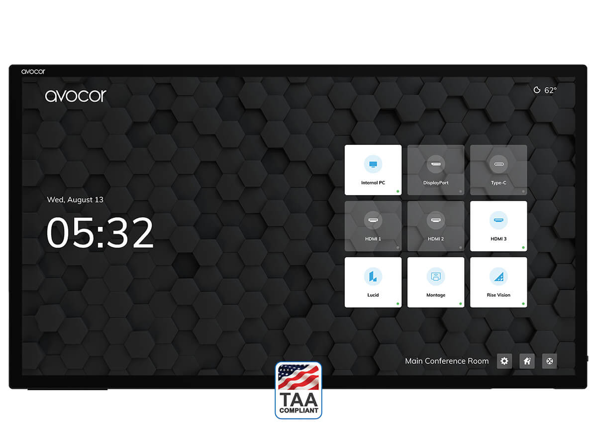 Avocor H Series 65" 75" 86" 4K UHD Interactive Display