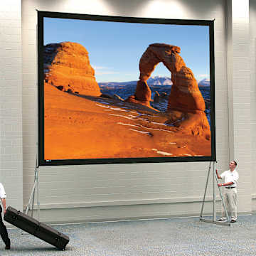 Heavy Duty Fast-Fold Deluxe Portable Projector Screen System 108x192 HD Rental