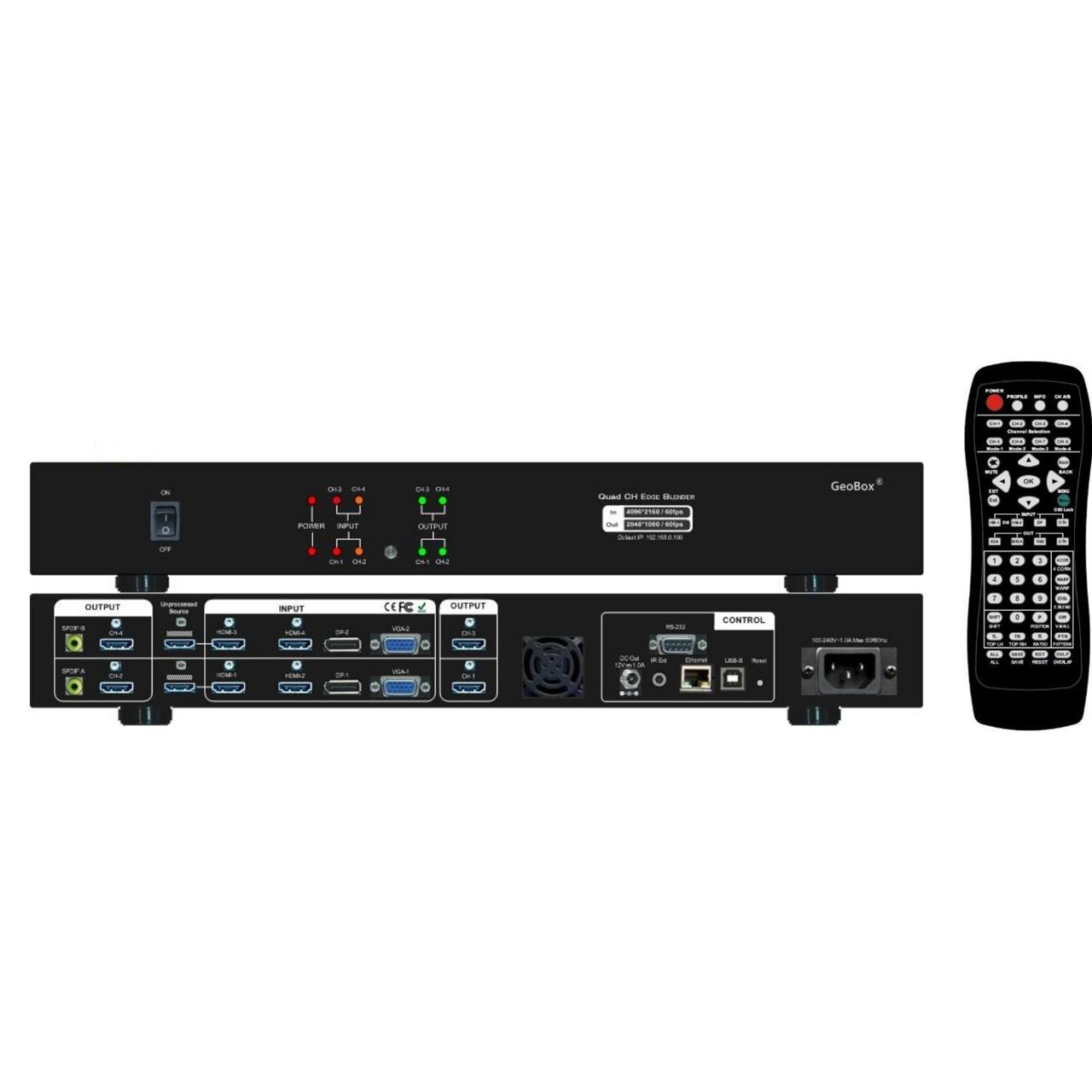 VigilLink GeoBox G814 4-Channel 4K Edge Blending Processor – Protech ...