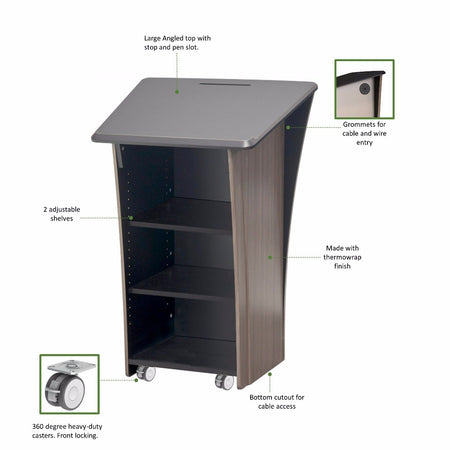 AVFI LEX32 Mobile Presentation Lectern