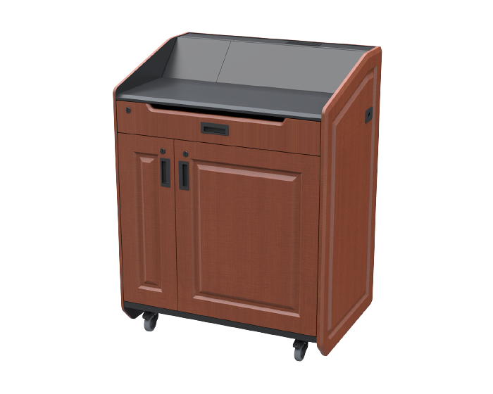 AVFI LEX36 Mobile Multimedia Lectern with Rack