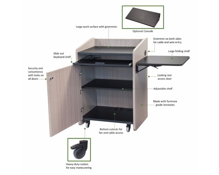 AVFI PD3003 Mobile Multimedia Presentation Podium