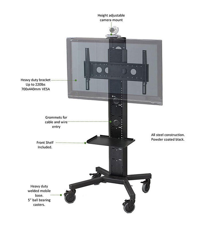 AVFI PM-S-FL Heavy Duty Mobile Display Stand