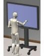 AVFI PM-XFL-LIFT Mobile Electric Lift Display Stand Black