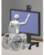 AVFI PM-XFL-LIFT Mobile Electric Lift Display Stand Black