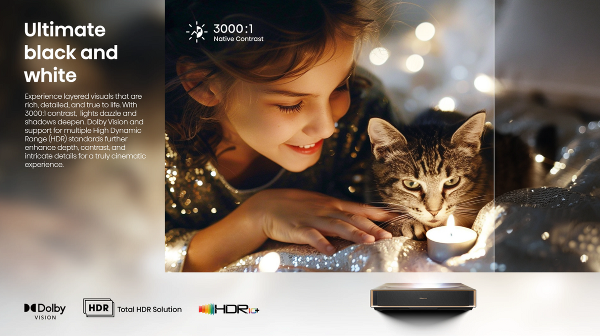 Hisense PT1 4K UHD Triple Laser Ultra Short Throw Projector
