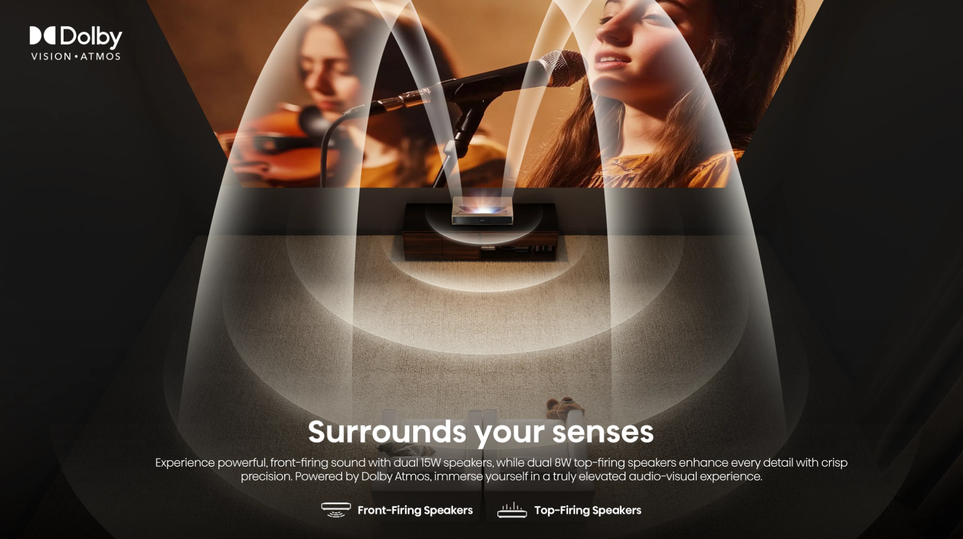 Hisense PT1 4K Triple Laser Ultra Short Throw Projector Bundle
