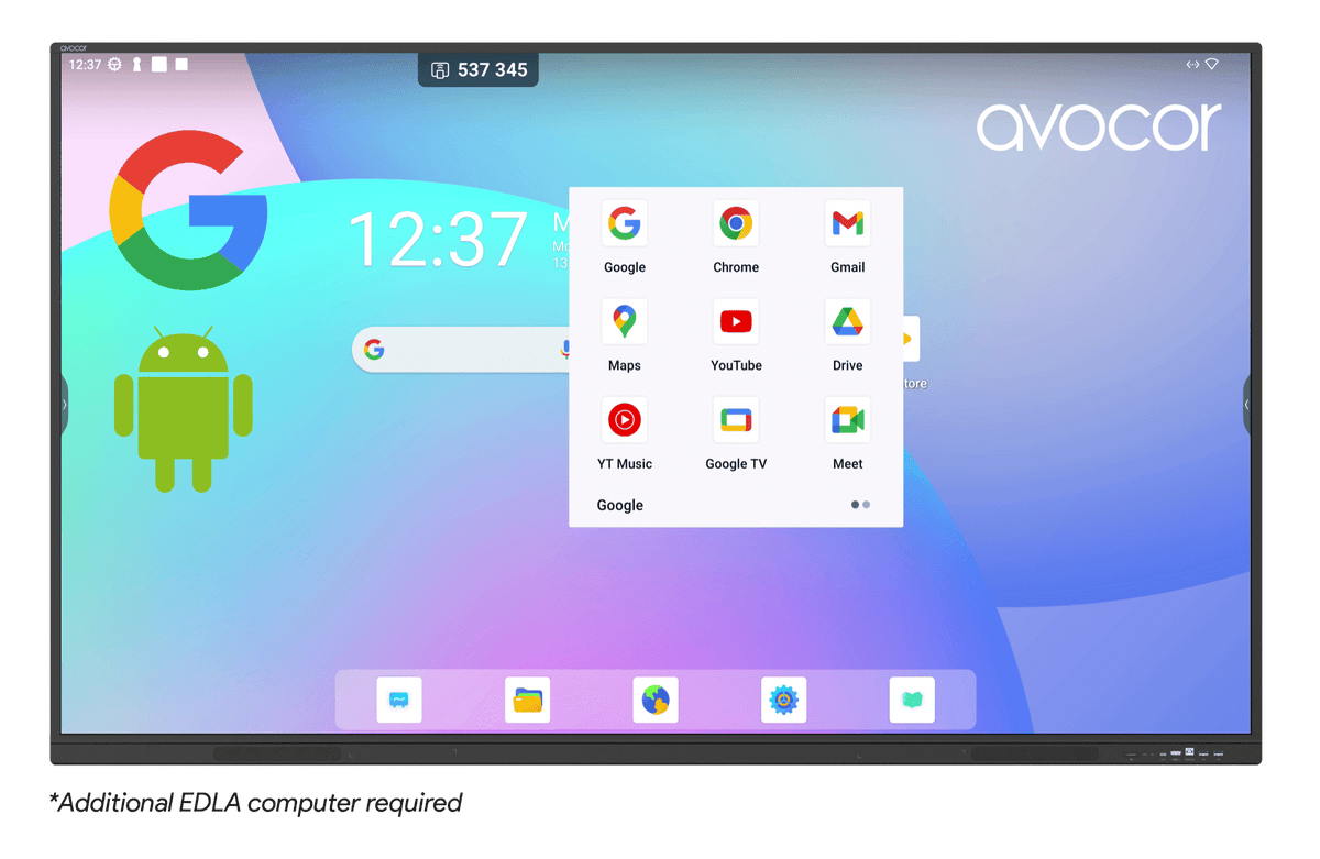 Avocor S Series 65" 75" 86" 4K UHD Interactive Display