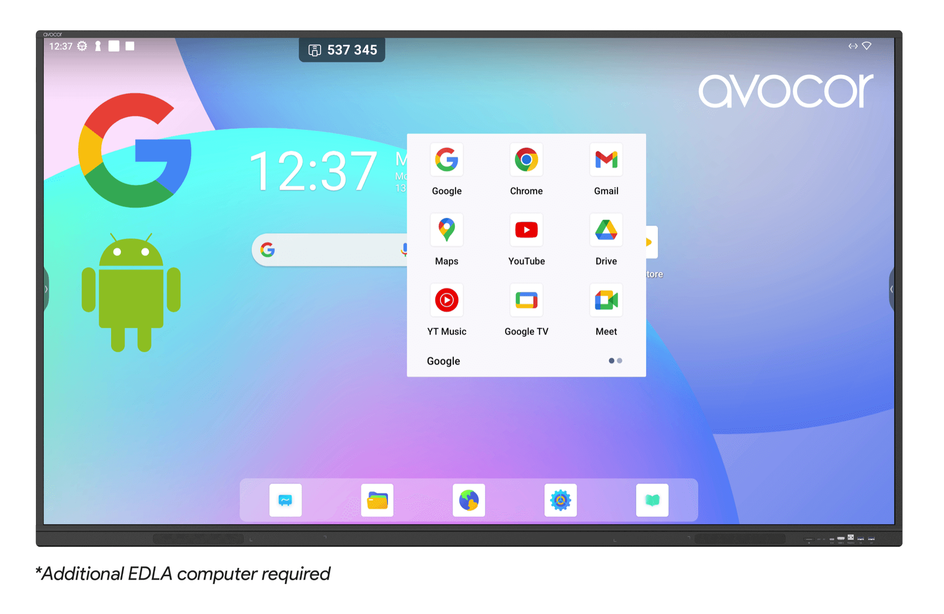 Avocor S Series 65" 75" 86" 4K UHD Interactive Display