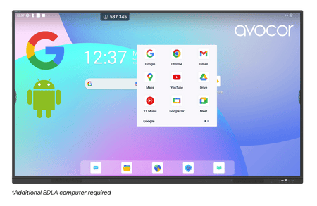 Avocor S Series 65" 75" 86" 4K UHD Interactive Display