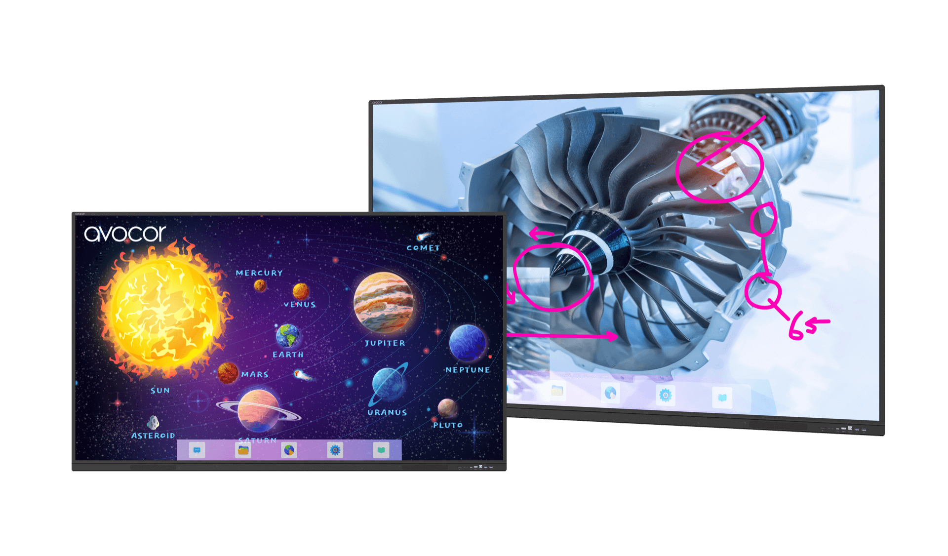 Avocor S Series 65" 75" 86" 4K UHD Interactive Display