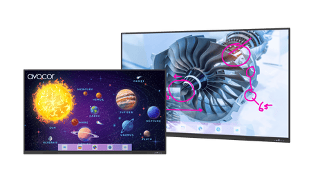 Avocor S Series 65" 75" 86" 4K UHD Interactive Display