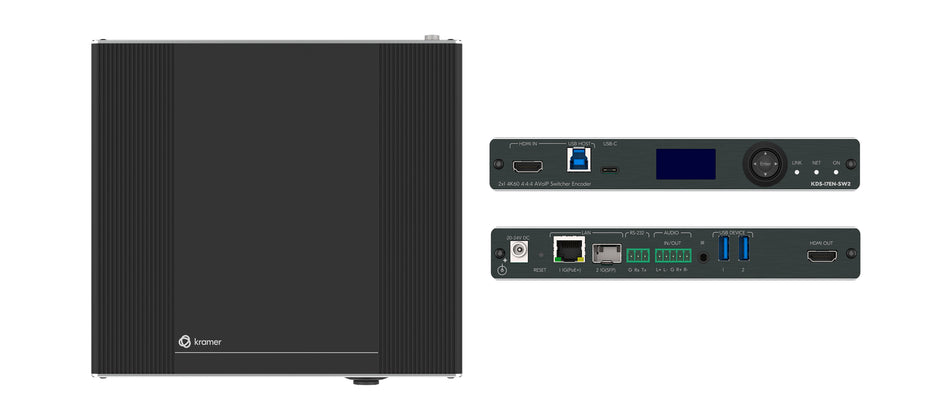 KDS-17EN-SW2 2x1 4K60 4:4:4 AVoIP Switcher Encoder with Dante