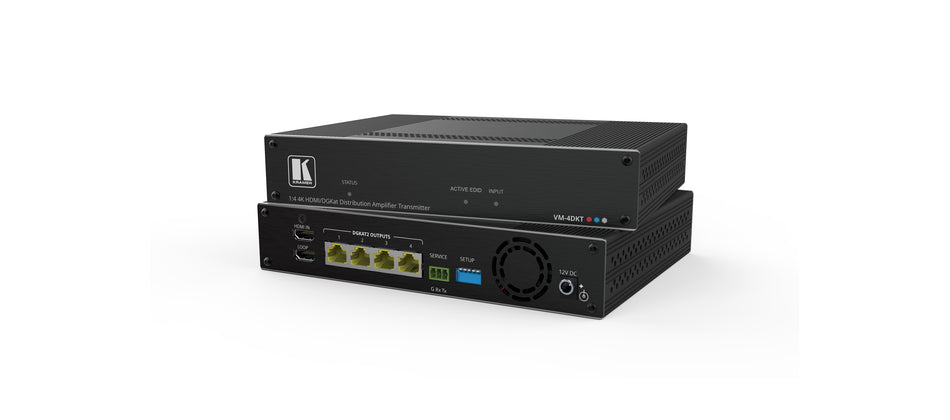 Kramer VM-4DKT 1:4 4K60 HDMI to Long-Reach DGKat Extender Distributor