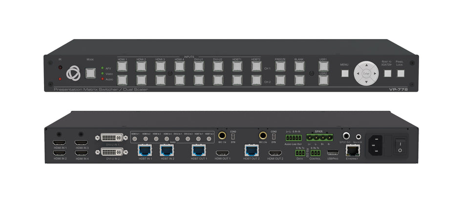 Kramer VP-778 8-Input Presentation Matrix Switcher 4K Scaling System