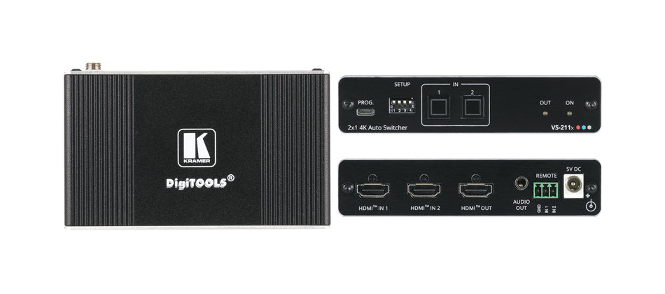 Kramer VS-211X 2x1 4K HDR HDMI Auto Switcher Compact Device