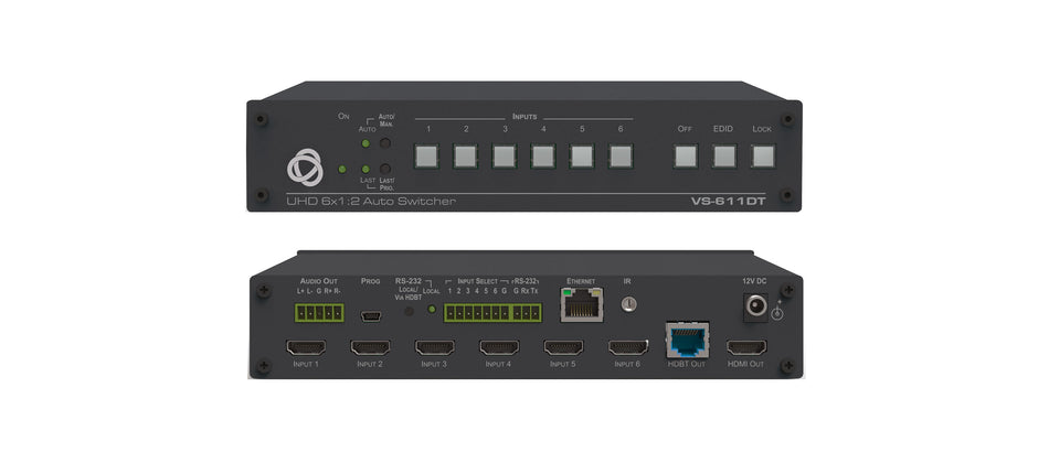 Kramer VS-611DT 6x1 4K60 HDMI Auto Switcher with PoE
