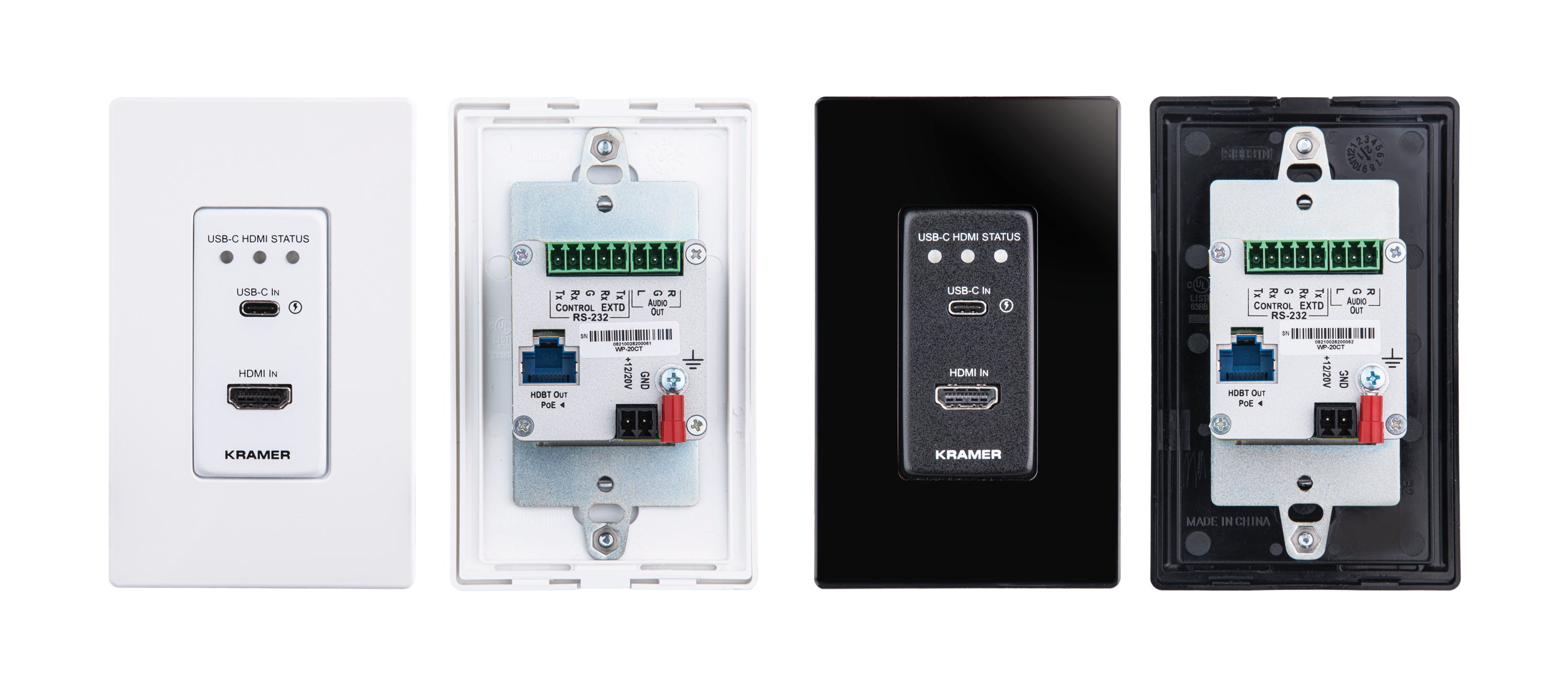 Kramer WP-20CT 4K60 HDMI USB-C HDBaseT Wall-Plate Auto Switcher ...