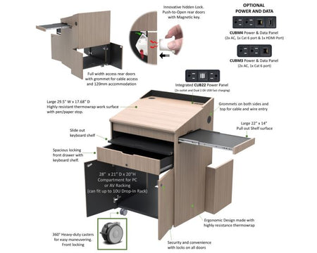 AVFI LEX230 Educational Multimedia Lectern