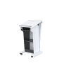 AVFI LEX25-AF Wood and Acrylic Lectern with LED Lights Designer White
