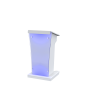 AVFI LEX25-AF Wood and Acrylic Lectern with LED Lights Designer White