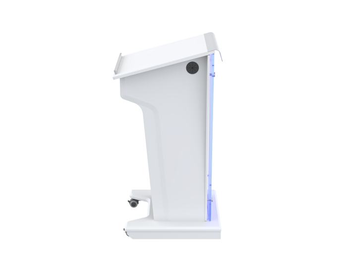AVFI LEX25-AF Wood and Acrylic Lectern with LED Lights Designer White