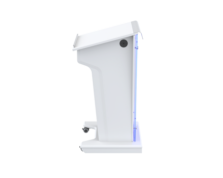 AVFI LEX25-AF Wood and Acrylic Lectern with LED Lights Designer White